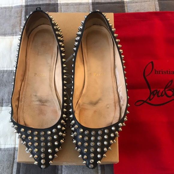 Christian Louboutin Shoes - Authentic Christian Louboutin Pigalle Spiked Flats